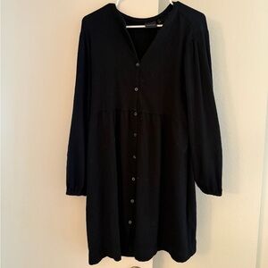 Richer Poorer Black Long Sleeve V-Neck Sundress